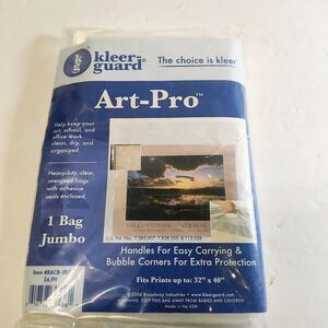 Kleer-Guard Art-Pro HEAVY DUTY JUMBO bag with HANDLES for art, drawings, prints.
